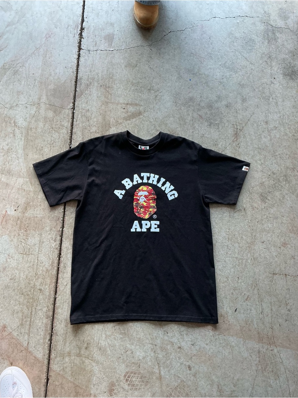 Disney Black T-Shirt with Multicolor A Bathing Ape Graphic